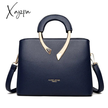 Xajzpa - High Quality Leather Casual Crossbody Shoulder Bags For Women New Luxury Purses And